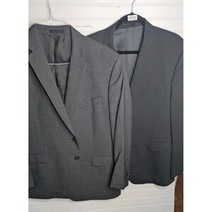 Ralph Lauren Mens Blazers Good Condition 46R Grey Wool‎ Buttons Business Career